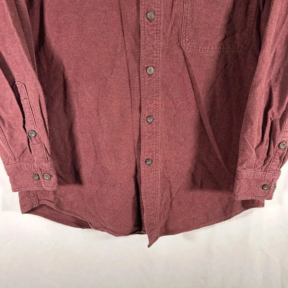 Woolrich Shirt Men's Medium Ruby Heather 100% Cotton Button Up WSI Iraq - Picture 3 of 10